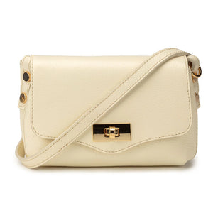 Elie Beaumont Twist Cross Body Ivory Bag