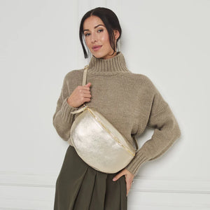 Elie Beaumont Gold Large Slingbag