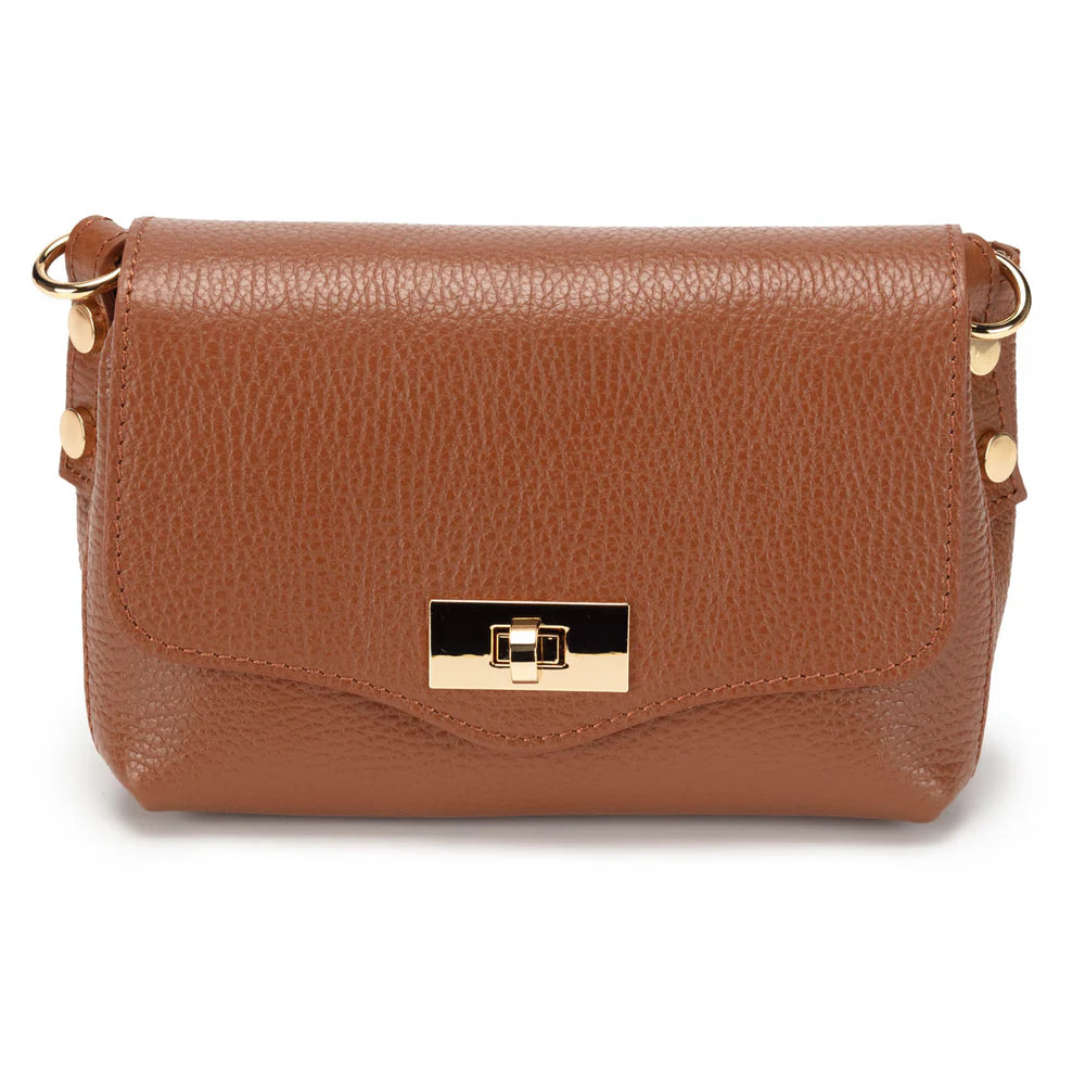 Elie Beaumont Twist Cross Body Tan Bag