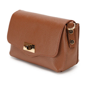 Elie Beaumont Twist Cross Body Tan Bag