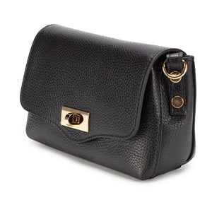 Elie Beaumont Twist Cross Body Black Bag
