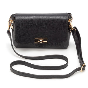 Elie Beaumont Twist Cross Body Black Bag
