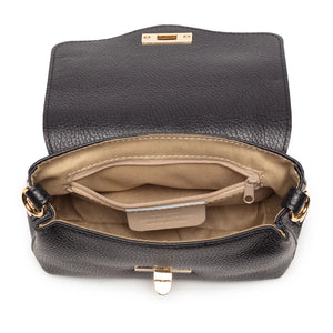 Elie Beaumont Twist Cross Body Black Bag