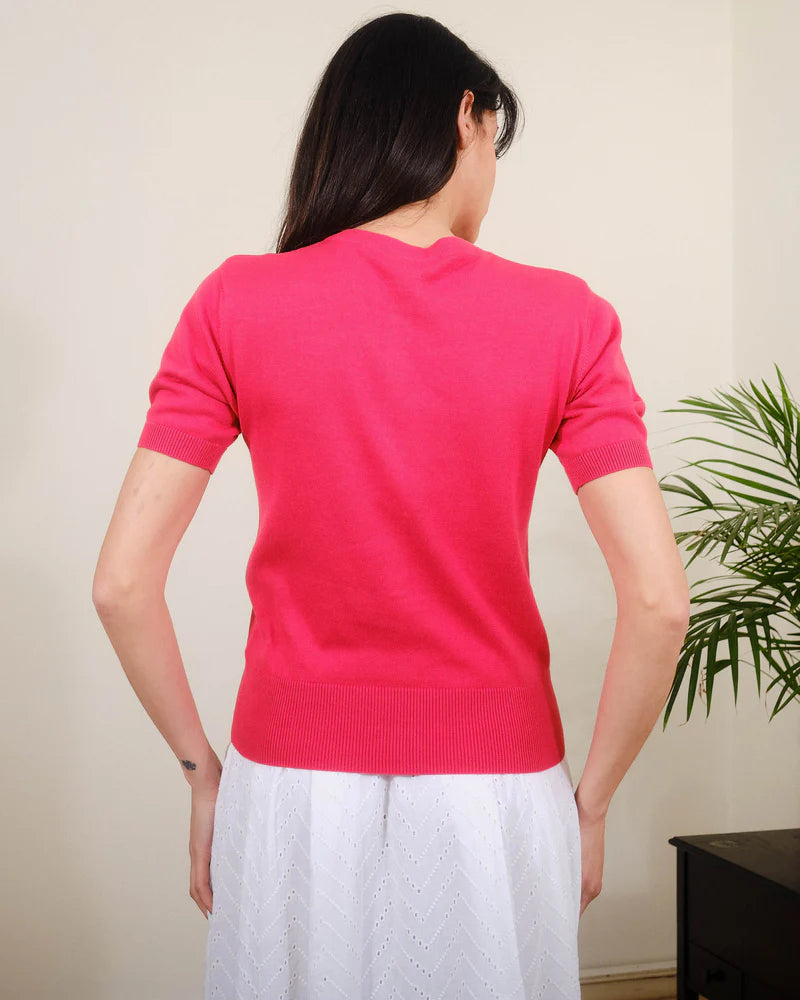 Pretty Vacant Embroidered Bees Hibiscas Cardigan