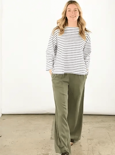 Thought Cargo Faya Tencel™ Wide Leg Trouser CLEARANCE NO RETURN