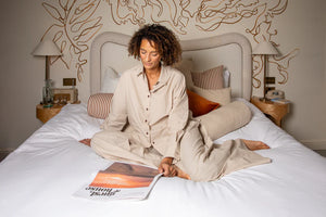 Chalk Palmer Ecru & Beige Stripe Trouser