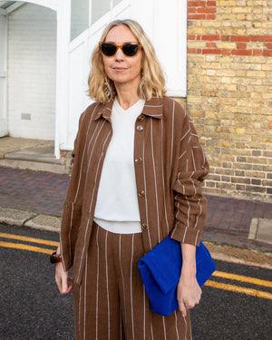Chalk Kath Tobacco Stripe Jacket
