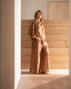 Chalk Palmer Tobacco Trouser