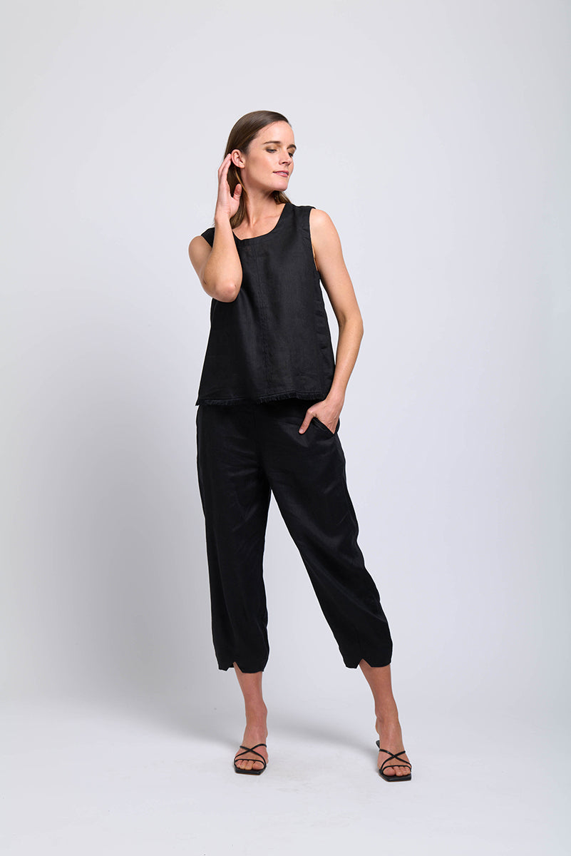 Foil Fringe Benefits Shell Black Top