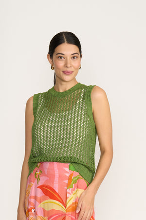 Foil Holey Chic Leaf Tank