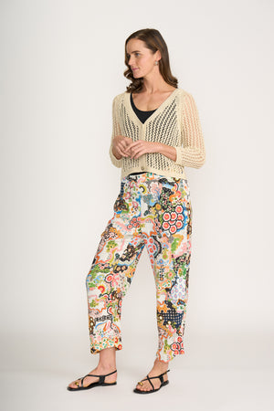 Foil Holey Chic Ecru Cardi