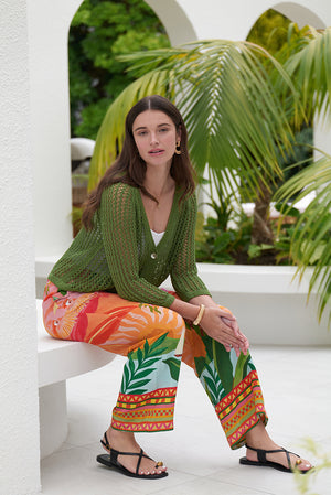 Foil Holey Chic Leaf Cardi