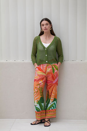 Foil Holey Chic Leaf Cardi