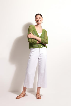 Foil Holey Chic Leaf Cardi