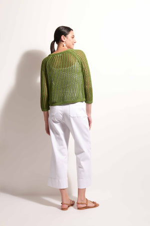 Foil Holey Chic Leaf Cardi