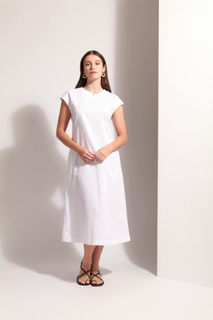 Foil Cut Of Your Rib White Dress