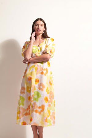 Foil Empire-Ly Yours Posh Petals Dress