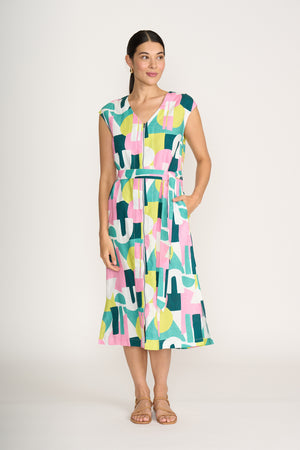 Foil You Little Zipper Spectrum Dress