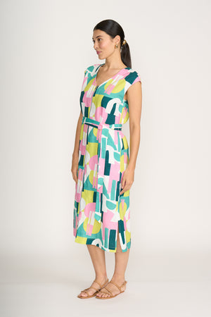 Foil You Little Zipper Spectrum Dress