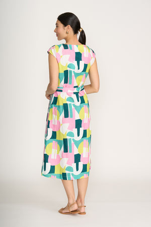 Foil You Little Zipper Silhouette Dress