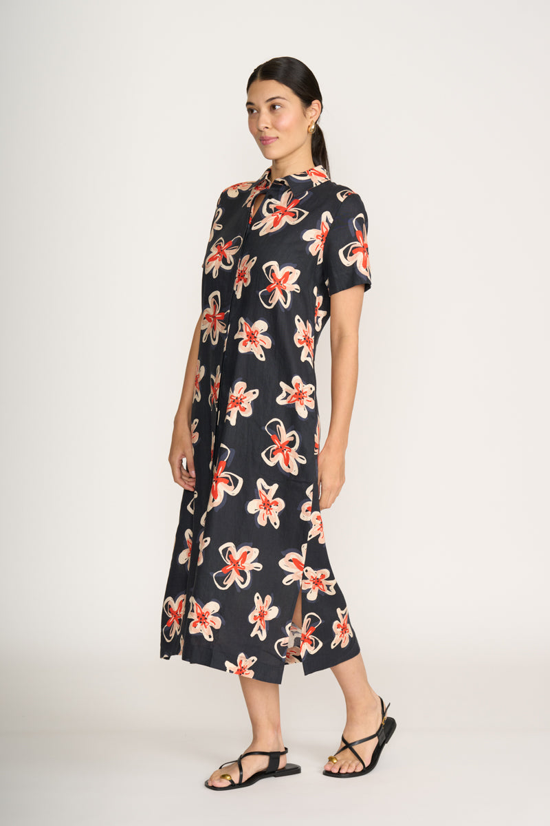 Foil Advanced Interaction Flower Doodle Dress