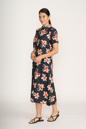 Foil Advanced Interaction Flower Doodle Dress