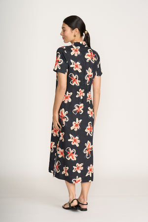 Foil Advanced Interaction Flower Doodle Dress