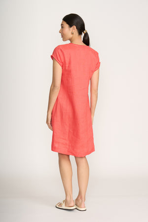 Foil Festival Melon Dress