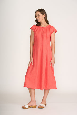 Foil Festival Melon Dress