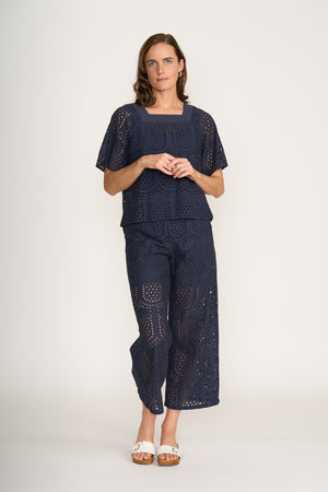 Foil Juicy Details Navy Pineapple Top