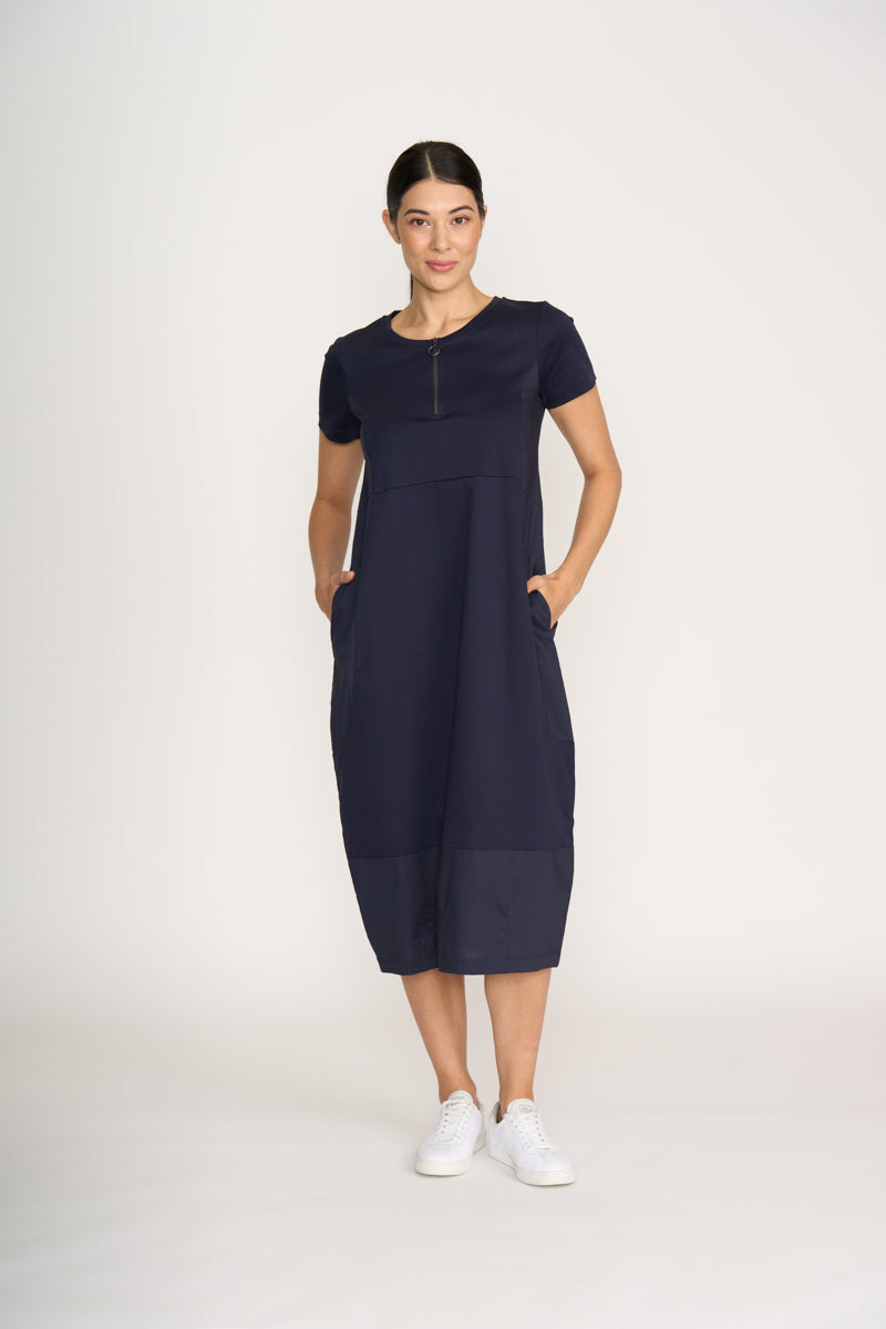 Foil Tuck Me Up True Navy Dress