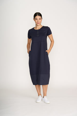 Foil Tuck Me Up True Navy Dress
