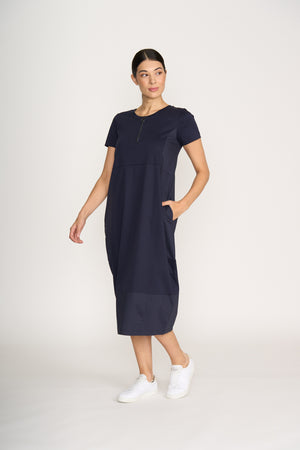 Foil Tuck Me Up True Navy Dress