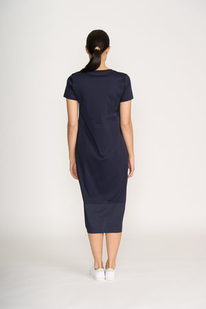 Foil Tuck Me Up True Navy Dress
