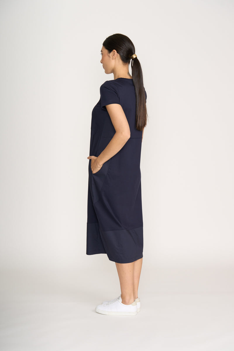 Foil Tuck Me Up True Navy Dress