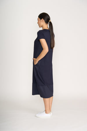 Foil Tuck Me Up True Navy Dress