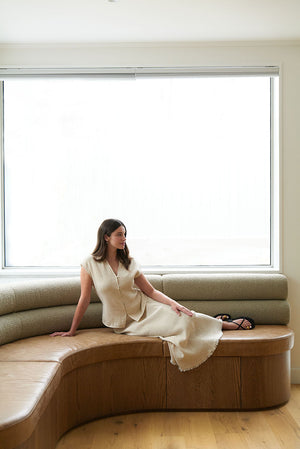 Foil Natural Blender Shell Sandshell Shirt Top