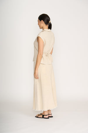 Foil Natural Blender Shell Sandshell Shirt Top