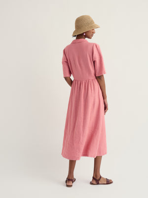 Seasalt Wild Rose Fen Violet Linen Midi Dress