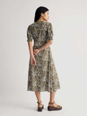 Seasalt Woodland Floral Seagrass Fenil Empire Line Midi Dress