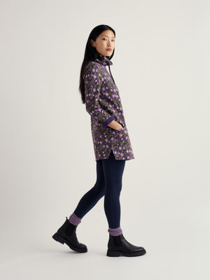 Seasalt Blotted Anemone Dark Violet Formative Printed Jersey Tunic