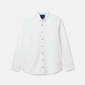 Joules Oxford White Long Sleeve Classic Fit Shirt