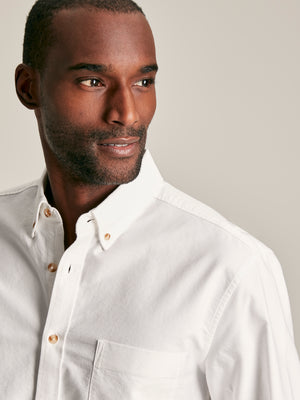 Joules Oxford White Long Sleeve Classic Fit Shirt