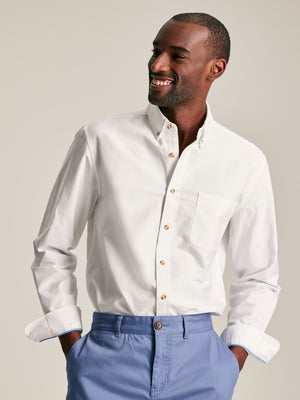 Joules Oxford White Long Sleeve Classic Fit Shirt