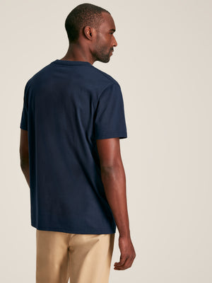 Joules Denton Navy Blue Jersey Crew Neck T-Shirt