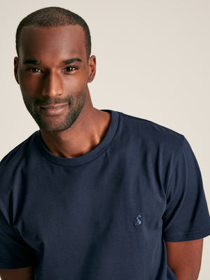 Joules Denton Navy Blue Jersey Crew Neck T-Shirt