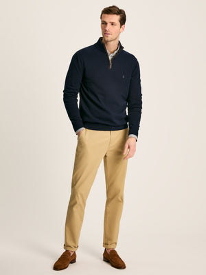 Joules Hillside Navy Quarter Zip Knit Jumper