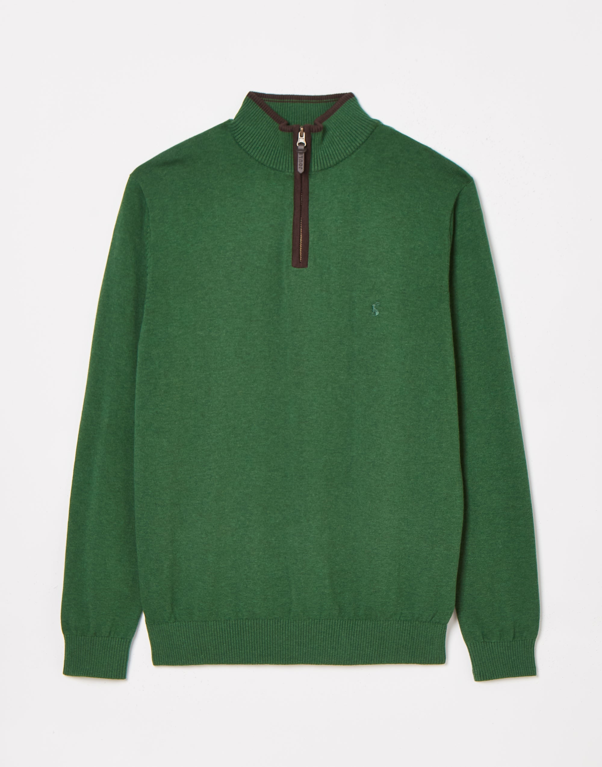 Joules Hillside Green Quarter Zip Knit Jumper