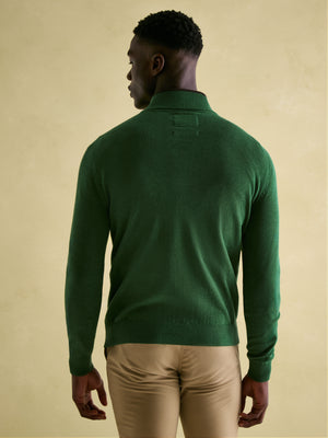 Joules Hillside Green Quarter Zip Knit Jumper