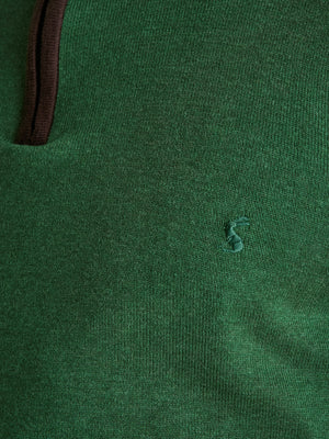 Joules Hillside Green Quarter Zip Knit Jumper